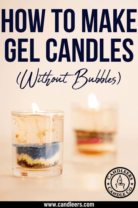 Too many bubbles in your gel candles can sometimes ruin the scene inside the container and can cause problems when the candle is burning. The good news is you have some options to make candles without them. #gelcandles #candles #makecandles #candlemaking #diycandles #crafts Clear Gel Candles Diy, Lotion Candles Recipe, Jelly Candles How To Make, Clear Wax Candles, Gel Wax Candles Ideas, How To Make Gel Candles, Dessert Candles Tutorials, Candle Art Ideas, Diy Jelly Candles