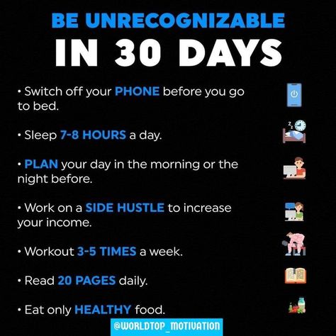 Be Unrecognizable, Circle Of Control, What Makes A Man, 7 Day Challenge, Get My Life Together, Motivation Quote, Health Knowledge, Planning Your Day, Life Improvement