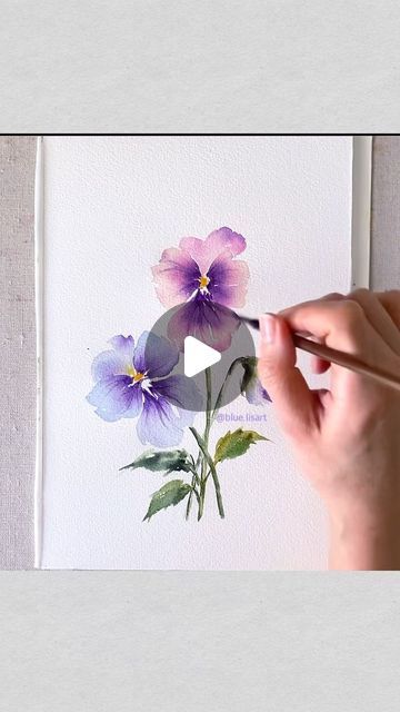 Lisa Lam | Watercolorist on Instagram: "Learn how to paint these lovely watercolor pansies in my latest Skillshare class 👉Loose Watercolor Florals : Learn How To Paint Soft & Lovely Petals For Your Flowers 🌸  Join the class via the Skillshare link in my bio, if you are already on Skillshare, just search for my name Lisa Lam😊" Pansy Watercolor Paintings, Watercolor Pansies Tutorial, Pansy Watercolor, Watercolor Pansies, Paintings Tutorials, Skillshare Classes, Acrylic Painting Flowers, Learn How To Paint, Loose Watercolor