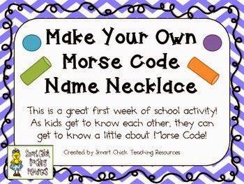 First Week Fun!!! Code Morse, Code Name, Library Activities, 4th Grade Classroom, Code Names, School Activity, Beginning Of School, Student Created, Morse Code