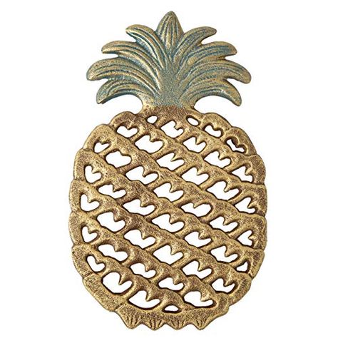 Cast Iron Pineapple Trivet - Decorative Cast Iron Trivet for Kitchen Or Dining Table - Vintage, Rustic Design - Prote... Pineapple Lovers, Iron Heart, Hot Food, Hot Dishes, Silver Art, Gold Branding, Recycled Metal, Trivets, Rustic Design