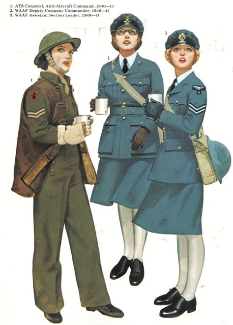 Women In Uniforms, Wwii Women Uniform, Soldier Clothes, Soldier Uniform, Women's Military Uniform, Ww2 Women, Wwii Women, 1940s Women, Anti Aircraft