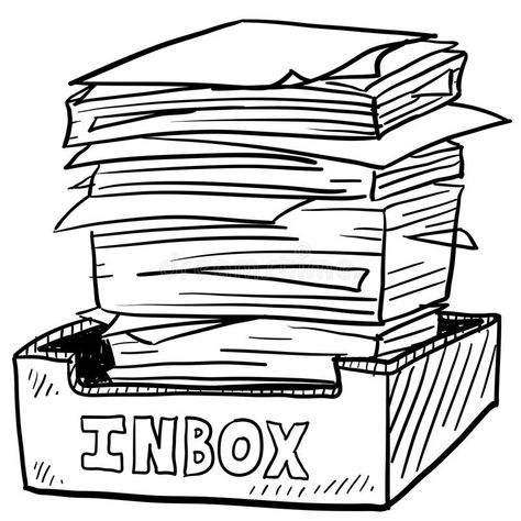 Overstuffed inbox work stress sketch. Doodle style inbox image with a huge pile #Sponsored , #ad, #advertisement, #work, #Overstuffed, #sketch, #stress Notes Drawing, Easter Poster, Drawing Room Interior Design, Props Art, Working Drawing, Free Clipart Images, Doodle Style, Drawing Clipart, Small Drawings