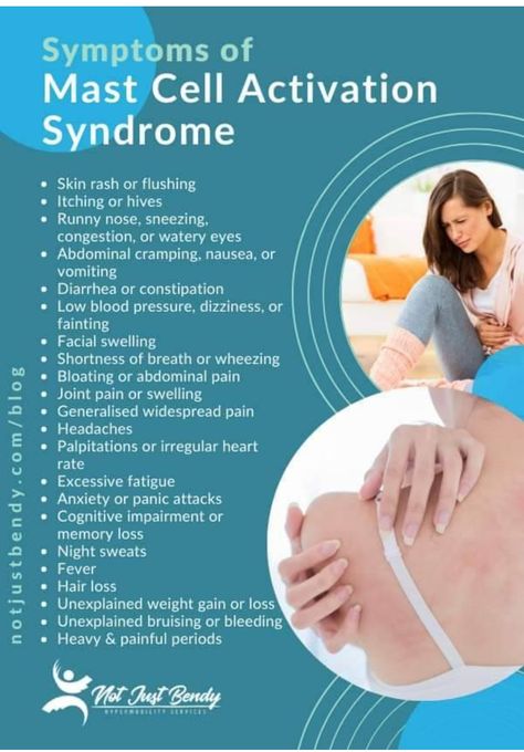 Mast Cell Activation, Mast Cell Activation Syndrome, Mast Cell, Watery Eyes, Low Blood Pressure, Ehlers Danlos Syndrome, Period Pain, Runny Nose, Abdominal Pain