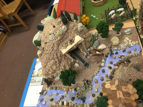 Project Gold Rush Diorama, Gold Rush Projects, Gold Rush Party, River Model, School Projects Ideas, Elementary School Projects, Presentation Ideas For School, Mission Projects, Kids Homework