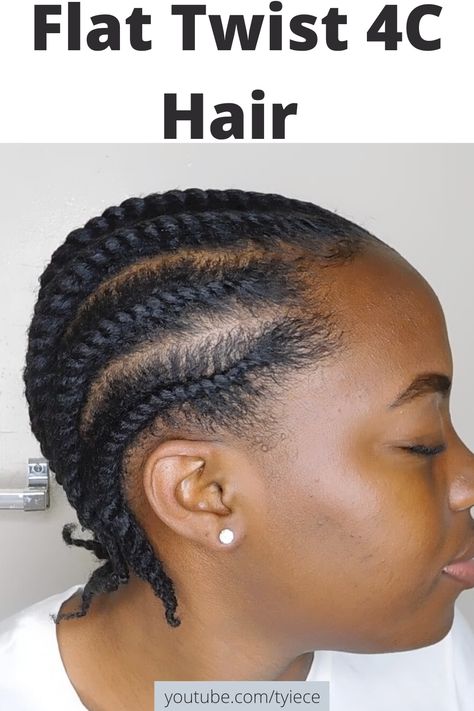 Flat Twists On Short 4c Hair, Twist On 4c Hair, Twists On 4c Hair, Flat Twist Tutorial, Statement Hairstyles, How To Flat Twist, 4c Styles, Kelly Hair, Natural Hair Flat Twist