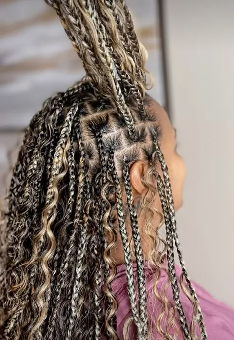 Braids And Twists, Braided Hair Styles, Big Box Braids Hairstyles, Braids Hairstyles For Black Women, Cute Box Braids, Goddess Braids Hairstyles, Blonde Braids, Box Braids Hairstyles For Black Women, Hairstyles Pictures