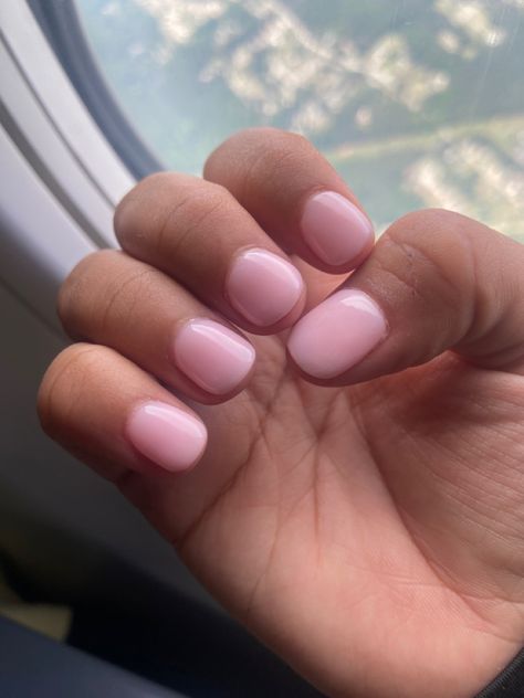 Natural Round Dip Nails, Dip On Short Natural Nails, Short Rounded Dip Nails, Acrylic Overlay Nails Short Round, Dip Nails No Tips, Short Natural Dip Powder Nails, Extra Short Dip Nails, Cute Powder Dip Nails, Really Short Dip Nails