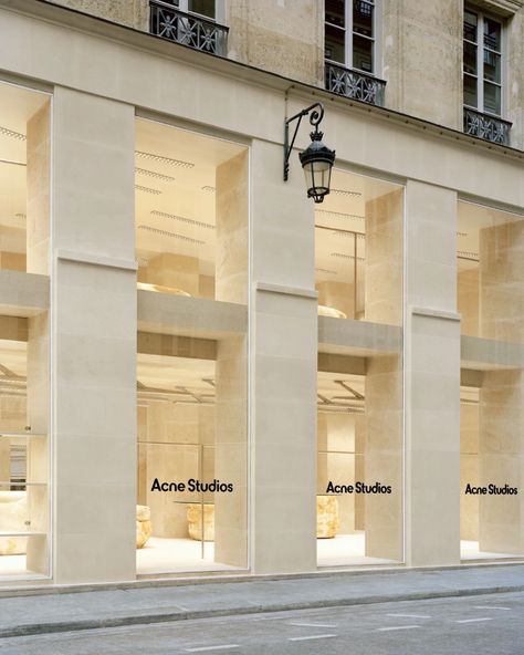 Acne Store, Casual Photography, Bespoke Staircases, Parisian Architecture, Paris Store, Acne Studio, Spanish Architecture, Stone Cladding, New Paris