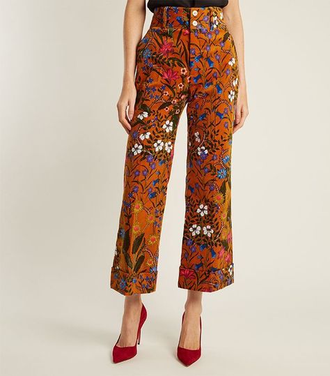 Gucci Floral, Winter Leggings, Neue Outfits, Cooler Look, Print Pants, Hippie Outfits, Soft Grunge, Cropped Trousers, Who What Wear