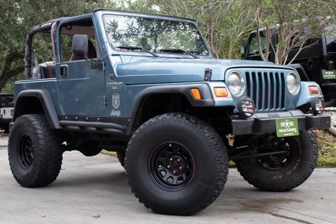 1999 Jeep Wrangler Sport ** Gunmetal Blue **  $8995 98 Jeep Wrangler, Tj Jeep Wrangler, Blue Jeep Wrangler, 2000 Jeep Wrangler, Jeep Sport, 1999 Jeep Wrangler, Wrangler Sport, Tj Wrangler, Blue Jeep