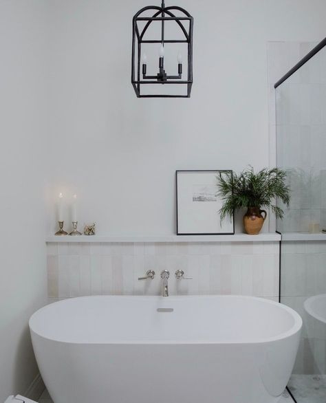 New primary bath project unlocked 🤍 🌿 Tub With Ledge, Oak Projects, Shelf Ledge, Sarah Anderson, Primary Bath, Freestanding Tub, Dream Bathrooms, East Bay, Project Manager