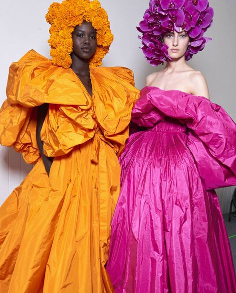 Jungle Photoshoot, Queer Aesthetic, Flower Human, Fancy Gown, Big Dresses, Fancy Gowns, Couture Outfits, Avant Garde Fashion, Resort Collection