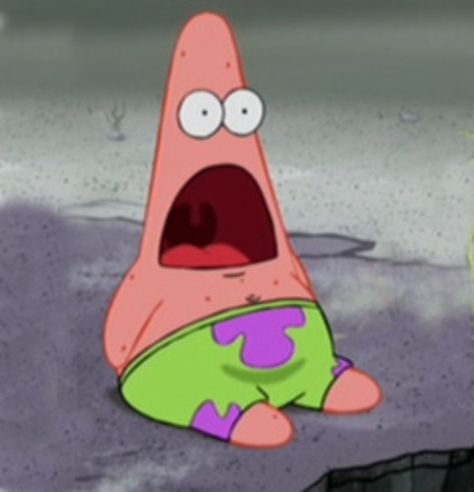 Meme Patrick, Surprised Patrick, Patrick Meme, Shocked Face, Hunger Games Humor, Hunger Games 3, Cartoon Photo, Did You Know Facts, Patrick Star