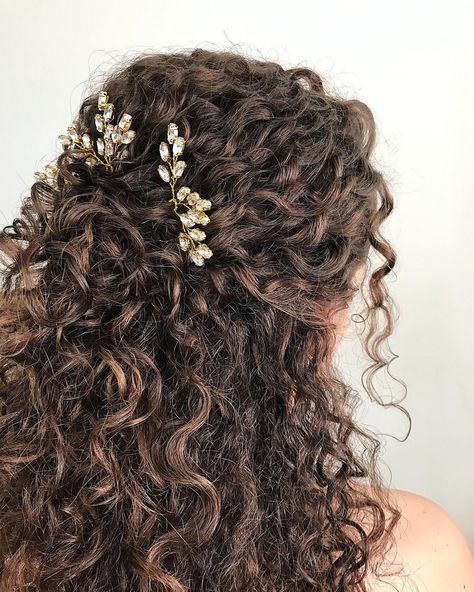 Curly Hair Waterfall Braid, Natural Curly Hair Quinceanera Hairstyles, Natural Curls Prom Hair, Natural Curly Wedding Hairstyles Half Up, Naturally Curly Hair Prom Styles, Prom Curly Hairstyles Natural, Natural Curly Hair Prom Styles, Wedding Hairstyles For Long Curly Hair Natural Curls, Prom Hair For Curly Hair Natural Curls