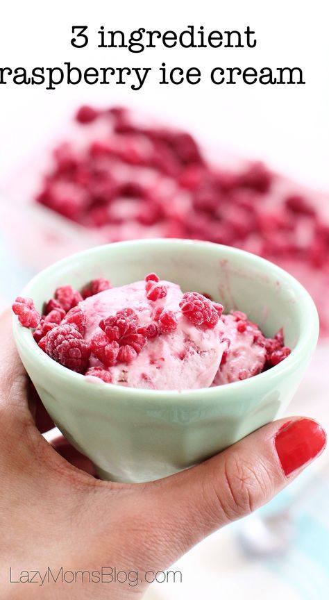 Three ingredient raspberry ice cream – Joanna Anastasia Raspberry Ice Cream Recipe, Banana Fudge, Raspberry Ice Cream, Protein Ice Cream, Raspberry Recipes, Dessert Simple, No Churn Ice Cream, Homemade Dough, Healthy Ice Cream