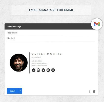 Gmail Email Signature Template. A Modern Email Signature Graphic Designer Email Signature, Modern Email Signature Design, Mail Signature Design Creative, Modern Email Signature, Mail Signature Design, Email Signature Design Creative, Email Signature Ideas, Company Email Signature, Outlook Email Signature