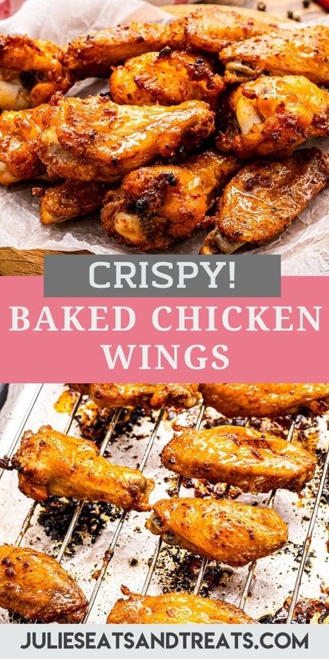 Crispy Baked Chicken Wings Recipe, Kid Dinners, Baked Chicken Wings Recipe, Tender Recipes, Wings Recipe Baked, Best Chicken Wing Recipe, Crispy Baked Chicken Wings, Chicken Wing Recipes Baked, Wing Recipe