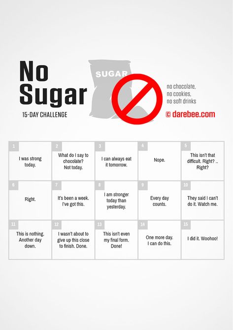 No Sugar Challenge No Sugar Challenge, Sugar Challenge, 15 Day Challenge, Fitness Challenges, 30 Day Fitness, Push Up Challenge, Workout Log, 30 Day Workout Challenge, No Sugar