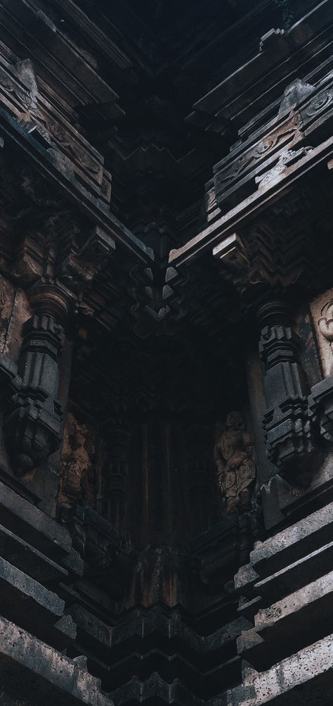 Stone architecture, temples Pagan Temple Aesthetic, Indian Wallpaper Iphone, Dark Temple Aesthetic, Black Indian Aesthetic, India Aesthetic Dark, Dark Indian Aesthetic, Indian Punk, Dark Temple, Temples Of India