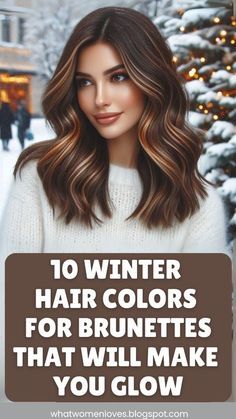 Winter Hair Colors For Brunettes, Short Balayage, Brown Hair With Lowlights, Light Brown Balayage, Hair Colors For Brunettes, Colors For Brunettes, Winter Hair Colors, Blonde Balayage Highlights, Medium Brown Hair