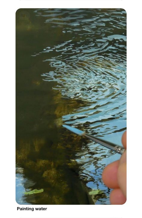 Canvas For Beginners, Landscape Art Painting, Painting Art Lesson, Nature Art Painting, Art Inspiration Painting, Water Painting, Painting Art Projects, Diy Art Painting, Diy Canvas Art