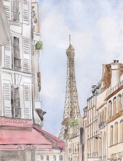 Eiffel Tower in Paris, France Plakat Design Inspiration, Art Parisien, Paris Illustration, Paris Aesthetic, Living In Paris, Paris Art, Paris Eiffel Tower, The Eiffel Tower, Room Posters