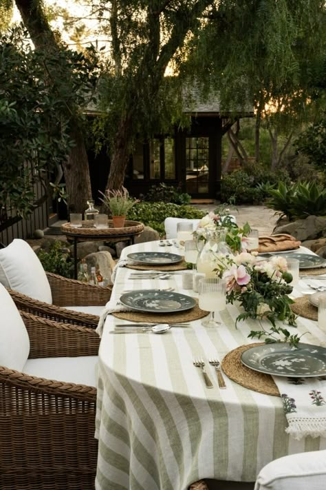 McGee & Co. Outdoor | The Small Details - Studio McGee Nancy Meyers, Mcgee & Co, Indoor Air Pollution, Outdoor Dining Area, Custom Upholstery, Dinner Parties, Table Set, House Inspo, Home Inspo