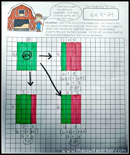 Many upper elementary students find the distributive property to be tricky, so I prefer to take it slow while teaching it. In this post, I describe my exact steps for introducing the distributive property and working through mastering its basics with my students. Qr Codes In The Classroom, Perimeter And Area, Math Properties, Owl Teacher, Distributive Property, Teaching Plan, Document File, Math Intervention, Life Skills Special Education