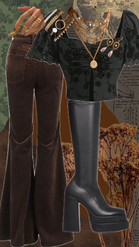 #fashion #90sfashion #grungefashion #witchyfashion #fashioninspo #bohogoth #goblincore #witchcore #witchaesthetic #witchyoutfit #90soutfit #grungeoutfitinspo #grungeoutfit #outfitinspo Witchcore Aesthetic Outfits, Dark Hippie Outfits, Witchcore Fashion, Fairy Aesthetic Outfit, Goblincore Outfits, Goblincore Fashion, 90s Early 2000s Fashion, Witchy Grunge, Fire Clothes