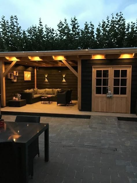 Bar Shed, Back Garden Design, Backyard Pavilion, Backyard Bar, Backyard Sheds, Backyard Shed, Backyard Remodel, Walled Garden, Back Yard Ideas