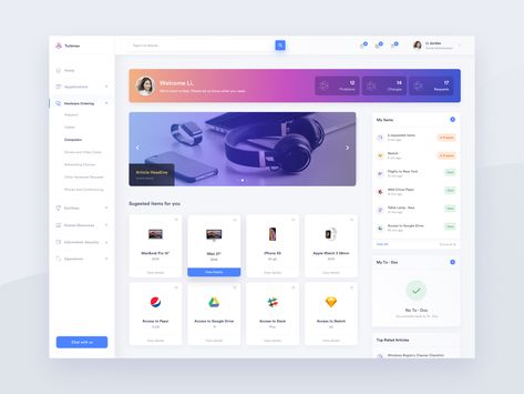 Employee Service Portal by Michał Rzankowski | Dribbble | Dribbble Web Portal Design, Employee Dashboard, Employee Portal, Intranet Portal, Portal Design, Ui Design Dashboard, Web Dashboard, Best Website Design, Excel Tips