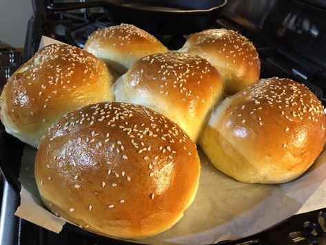 Garlic Burger Sauce, Best Burger Buns, Boston Lettuce, Thyme Butter, Joshua Weissman, Milk Buns, Tomato Slice, Burger Buns Recipe, Japanese Milk Bread