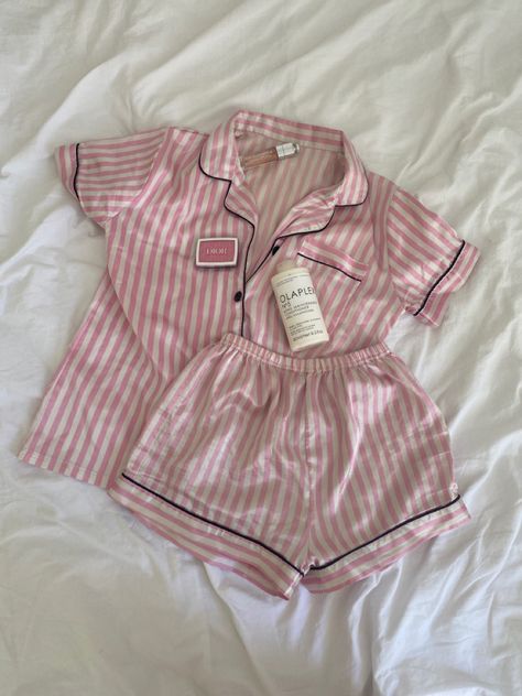 Victoria’s secret set pajamas PJ Victoria secret pink stripes olaplex aesthetic that girl it girl self care dior blush dior aesthetic dior lip gloss cosmetics viral tik tok Vs Pjs Aesthetic, Vs Pajamas Aesthetic, Matching Set Pjs, Victoria Secret Matching Set, Sleep Wear Aesthetic Comfy, Victorias Secret Pajama Set, Vs Pj Set, Matching Pj Set Aesthetic, Pink Pjs Aesthetic