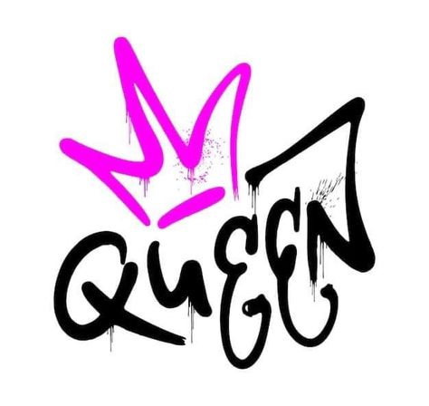 Crown Graffiti Art, Crown Illustration Queen, Urban T Shirt Design, Graffiti Doodle Art, Queen Lettering, Crown Graffiti, Word Illustration, Street Art Illustration, Alphabet Graffiti