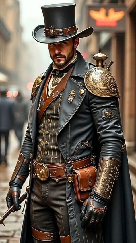 Steampunk Clothing Male, Steampunk Moodboard, Steampunk Mens Fashion, Victorian Steampunk Fashion, Steampunk Male, Fantasy Art Style, Punk Lifestyle, Angel Spiritual, Steampunk Armor