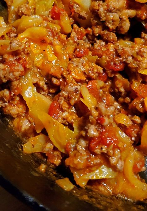 Skillet Stuffed Cabbage, Hamburger Cabbage Skillet, Cabbage Skillet Ground Beef, Fried Cabbage Recipes Ground Beef, Goulash With Cabbage, Cabbage And Ground Beef Recipes Low Carb, Cabbage Recipe With Ground Beef, Ground Beef And Cabbage Skillet, Cabbage Tomato Ground Beef