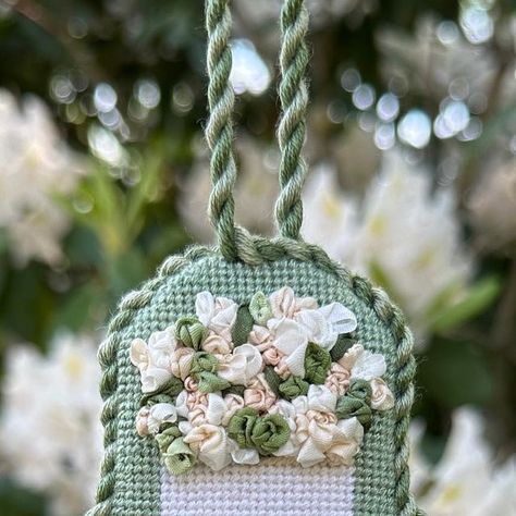 Needlepoint Wedding, Wedding Needlepoint, Amanda Miller, My Sweet Sister, Couples Ornaments, Velvet Jewelry, Needle Point, Sister In Law, Needlepoint