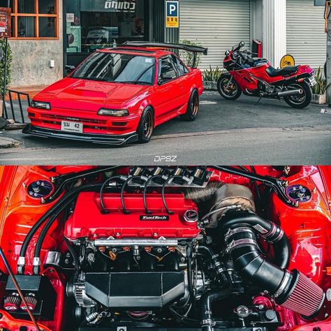 Ae92 Trueno, Toyota Ae92, Toyota Blade, Toyota Trueno, Japan Flower, Scion Tc, Old School Cars, Twin Turbo, Jdm Cars