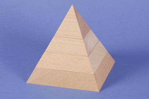 large square base pyramid 150mm Wooden Pyramid, Wooden Building, Wooden Building Blocks, Montessori Toys, Wooden Blocks, Early Learning, Pyramid, Building Blocks, New Products