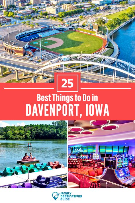 Mississippi Road Trip, Bettendorf Iowa, Davenport Florida, Iowa Travel, Fun Date Ideas, Davenport Iowa, Usa Destinations, Quad Cities, Family Destinations