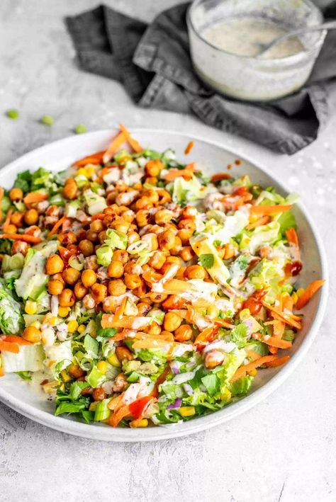 Vegan BBQ Chickpea Salad {Vegan} - Running on Real Food