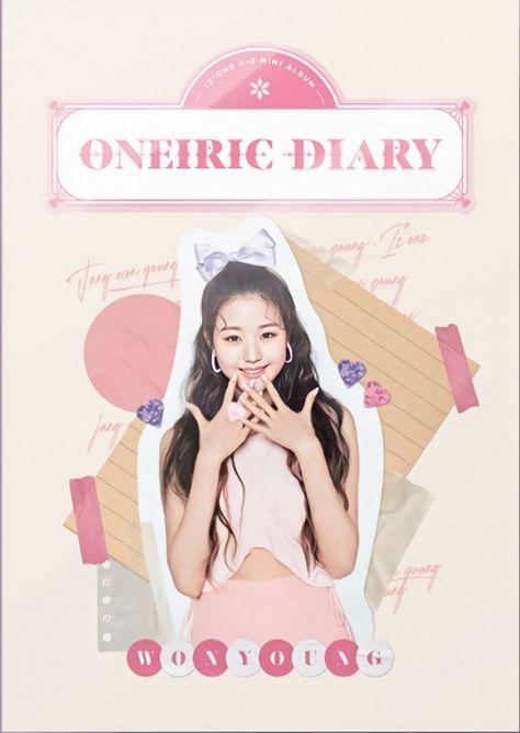 Izone Wallpapers, Oneiric Diary, Izone Wonyoung, Jin Jang, Wonyoung Izone, Iz One Wonyoung, Yearbook Layouts, Produce 48, Slogan Design