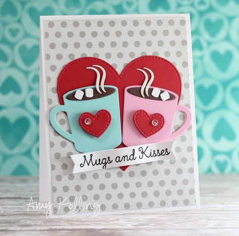 Explore kolling143's photos on Flickr. kolling143 has uploaded 1670 photos to Flickr. Hot Cocoa Cups, Coffee Themed Cards, Cocoa Cups, Tea Cup Card, Hug In A Mug, Valentine Love Cards, Valentine Cards Handmade, Mft Cards, Coffee Cards