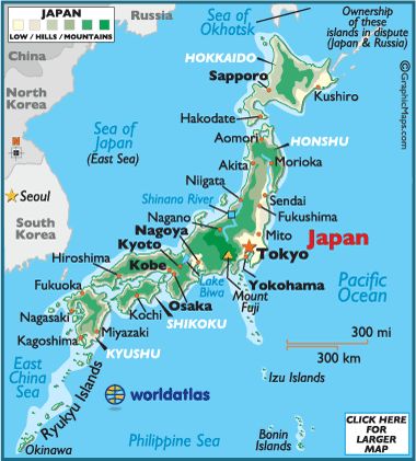 JAPAN!!!!!!!!   I would Love to spend alot of time in Japan.  Most pictures in this board are from this place. Map Of Japan, Ryukyu Islands, Japan Prefectures, Japan Map, Hakodate, Shimane, Tokyo Bay, Tottori, Tokushima