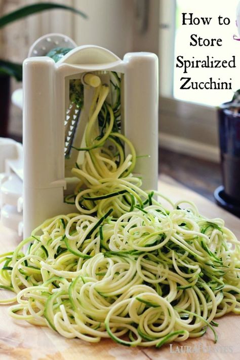 how to store spiralized zucchini so you can spiralize once and have it ready! Skinnytaste Zucchini, Shrimp Skinnytaste, Recipes Zucchini, Lowering Cholesterol, Spiralized Zucchini, Zoodle Recipes, Cooking Tomatoes, Chicken Zucchini, Veggie Noodles