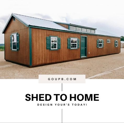 Why pay more than you have to for a home? Message us today and see how we can make the small home of your dreams a reality! #texas #goupb #portable #shed #shedtohome #buildings #mississippi #shedexpert Connecting Two Sheds Together, Shed To Home, Portable Building, Affordable Homes, Custom Sheds, Shed To Tiny House, Portable Buildings, Custom Garages, Shed Homes