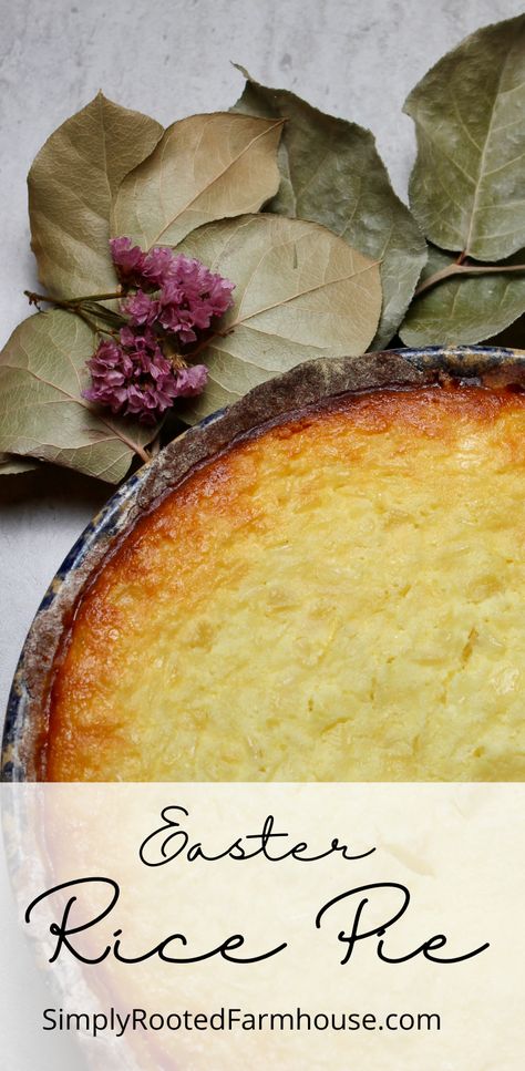 Rice Pie With Pineapple, Rice Pie Recipe Easter, Italian Rice Pie Easter, Rice Pie Recipe Italian, Easter Rice Pie, Italian Rice Pie, Rice Pie Recipe, Italian Ricotta Pie, Rice Pie