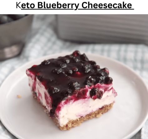 Keto Blueberry Cheesecake Keto Blueberry Cheesecake Recipes, Blueberry Recipes Keto, Keto Blueberry Cheesecake, Blueberry Cheesecake Recipe, Keto Blueberry, Free Keto Meal Plan, Blueberry Topping, Baking Bowl, Keto Cake