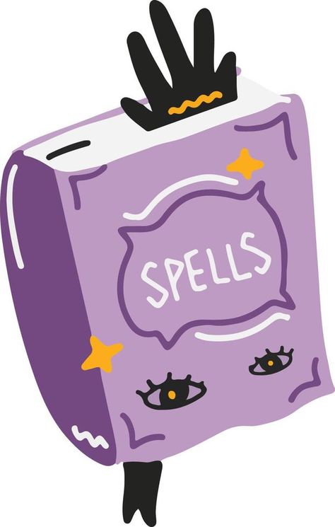 Bubbly Spell Book Hand Drawn Halloween Illustration Spell Book Illustration, Spell Illustration, Halloween Spell Book, Halloween Spells, Halloween Illustration, Vector Clipart, Spell Book, Book Illustration, Hand Drawn